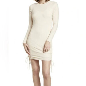 Abound|| ribbed long sleeve ruched dress